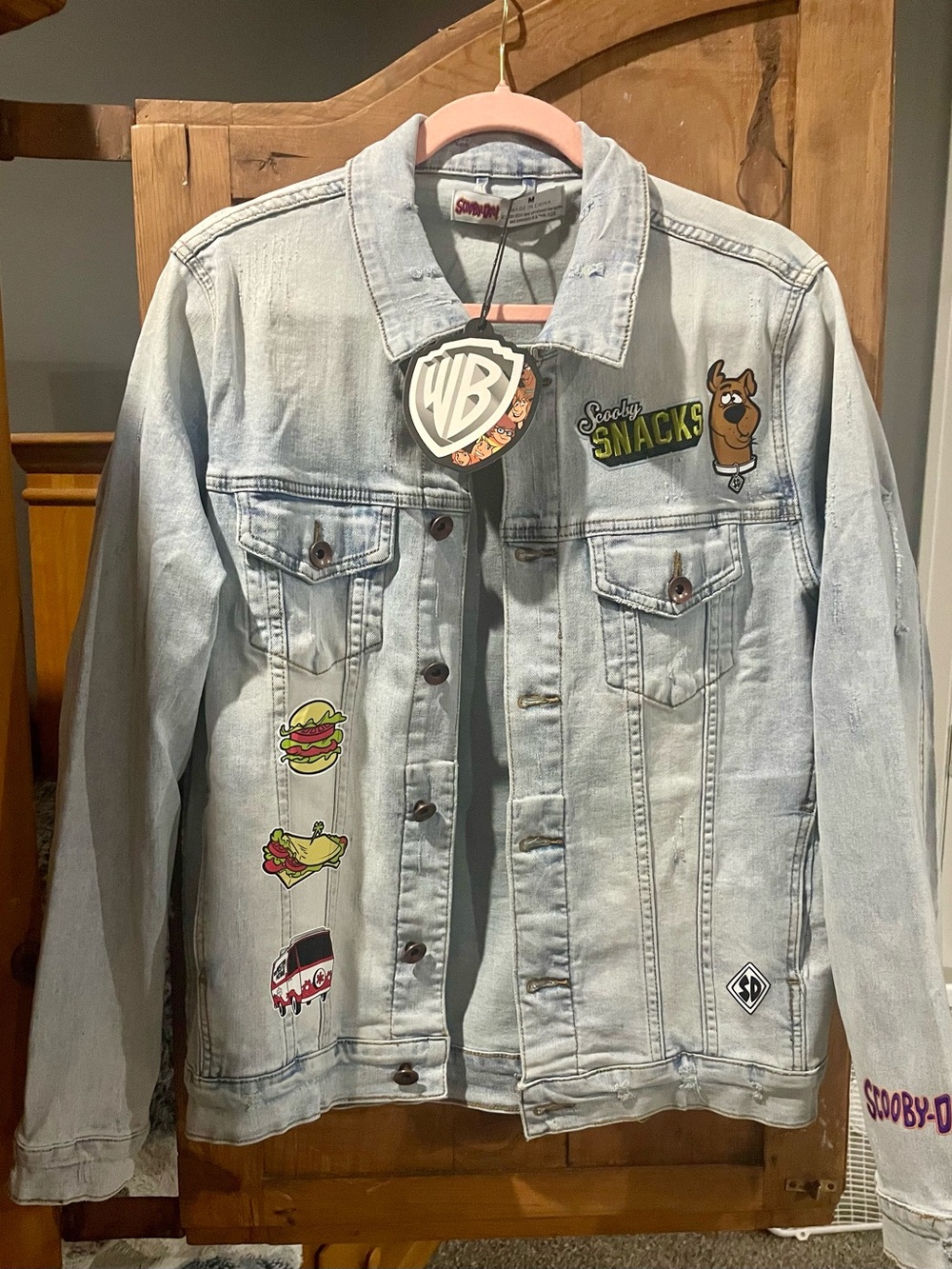 Scooby-Doo Light Wash Denim Jacket with Snack Patches
